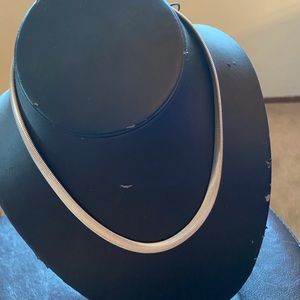 Sterling silver herringbone necklace